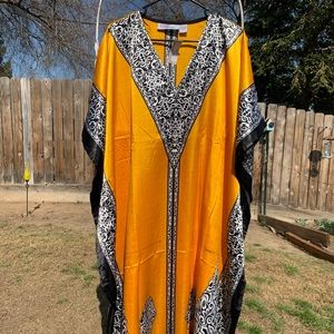 Beautiful silk Gold Caftan Dress